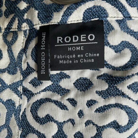 RODEO HOME Blue/Silver Grommet Curtains 54"W x 93"L - Picture 2 of 3